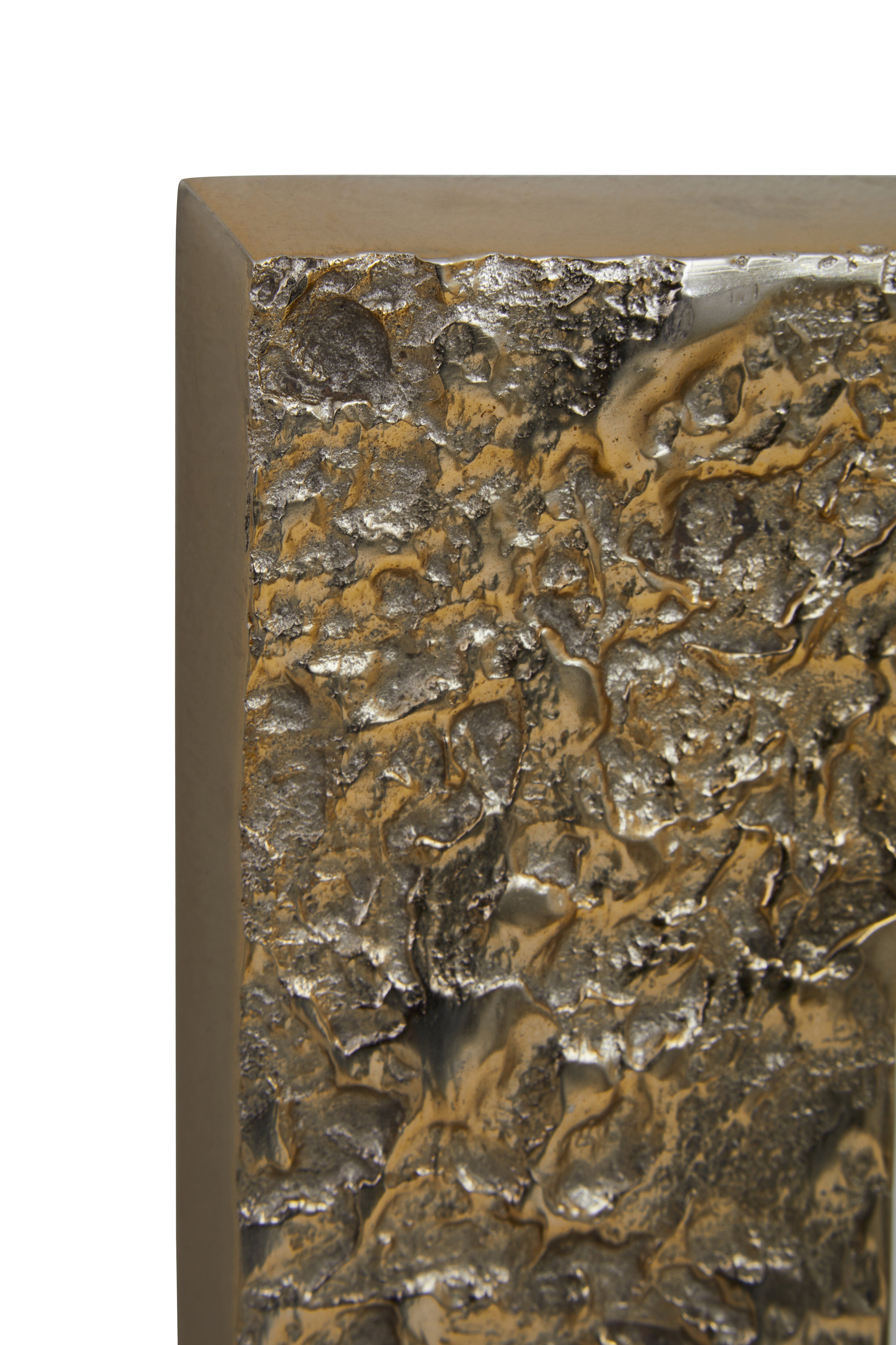 Koby Textured Gold Rectangular Wall Mirror